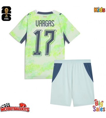 Switzerland Ruben Vargas #17 Replica Away Stadium Kit for Kids World Cup 2026 Short Sleeve (+ pants)